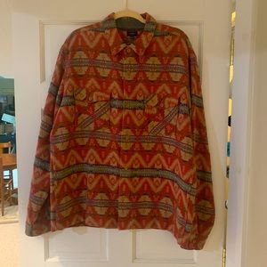 Mens J. Crew shirt jacket. Aztec print. XL